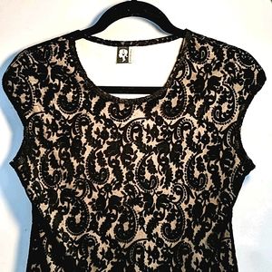 Free People black lace dress M